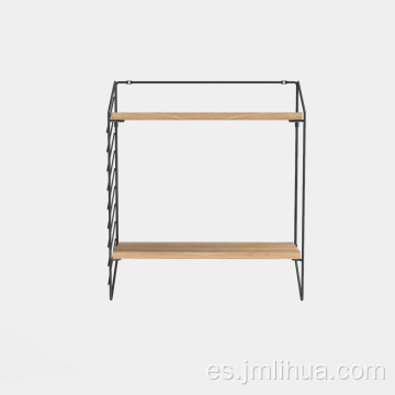 estante de la cocina del estante de pared con madera